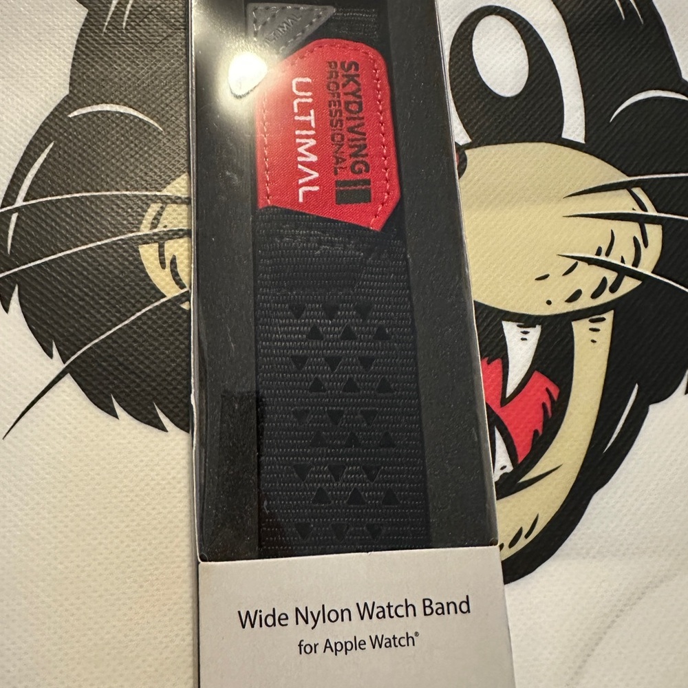 Black Nylon Watch Band for Apple Watch